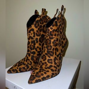 Jessica Simpson Cheetah Print Stiletto Booties Size 10